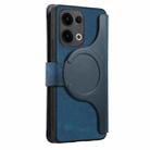 For OPPO Reno13 CaseNeo MagSafe RFID Anti-theft Zipper Wallet Retro Leather Phone Case(Blue) - 3