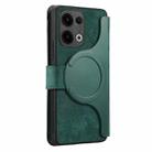 For OPPO Reno13 CaseNeo MagSafe RFID Anti-theft Zipper Wallet Retro Leather Phone Case(Green) - 3