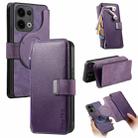 For OPPO Reno13 CaseNeo MagSafe RFID Anti-theft Zipper Wallet Retro Leather Phone Case(Purple) - 1