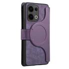 For OPPO Reno13 CaseNeo MagSafe RFID Anti-theft Zipper Wallet Retro Leather Phone Case(Purple) - 3