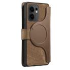 For OPPO Reno13 F CaseNeo MagSafe RFID Anti-theft Zipper Wallet Retro Leather Phone Case(Brown) - 3
