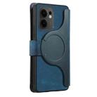 For OPPO Reno13 F CaseNeo MagSafe RFID Anti-theft Zipper Wallet Retro Leather Phone Case(Blue) - 3