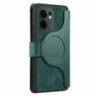 For OPPO Reno13 F CaseNeo MagSafe RFID Anti-theft Zipper Wallet Retro Leather Phone Case(Green) - 3