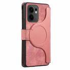 For OPPO Reno13 F CaseNeo MagSafe RFID Anti-theft Zipper Wallet Retro Leather Phone Case(Pink) - 3