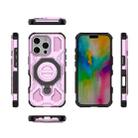 For iPhone 16 Pro J-20 Solid Color MagSafe Magnetic TPU+PC Phone Case(Pink) - 2