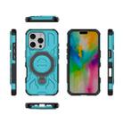 For iPhone 16 Pro J-20 Solid Color MagSafe Magnetic TPU+PC Phone Case(Lake Blue) - 2