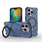 For iPhone 16 Pro J-20 Solid Color MagSafe Magnetic TPU+PC Phone Case(Blue) - 1