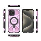 For iPhone 15 Pro Max J-20 Solid Color MagSafe Magnetic TPU+PC Phone Case(Pink) - 2