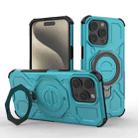 For iPhone 15 Pro Max J-20 Solid Color MagSafe Magnetic TPU+PC Phone Case(Lake Blue) - 1