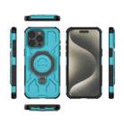 For iPhone 15 Pro Max J-20 Solid Color MagSafe Magnetic TPU+PC Phone Case(Lake Blue) - 2