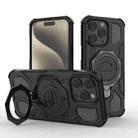 For iPhone 15 Pro Max J-20 Solid Color MagSafe Magnetic TPU+PC Phone Case(Black) - 1