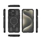 For iPhone 15 Pro Max J-20 Solid Color MagSafe Magnetic TPU+PC Phone Case(Black) - 2