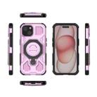 For iPhone 15 J-20 Solid Color MagSafe Magnetic TPU+PC Phone Case(Pink) - 2