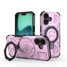 For iPhone 17 J-20 Solid Color MagSafe Magnetic TPU+PC Phone Case(Pink) - 1