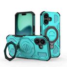 For iPhone 17 J-20 Solid Color MagSafe Magnetic TPU+PC Phone Case(Lake Blue) - 1