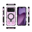 For iPhone 17 Pro Max J-20 Solid Color MagSafe Magnetic TPU+PC Phone Case(Pink) - 2