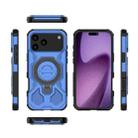 For iPhone 17 Pro Max J-20 Solid Color MagSafe Magnetic TPU+PC Phone Case(Blue) - 2