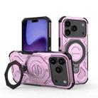 For iPhone 17 Pro J-20 Solid Color MagSafe Magnetic TPU+PC Phone Case(Pink) - 1