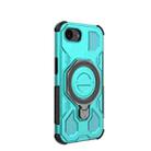 For iPhone 16e J-20 Solid Color MagSafe Magnetic TPU+PC Phone Case(Lake Blue) - 3