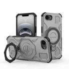 For iPhone 16e J-20 Solid Color MagSafe Magnetic TPU+PC Phone Case(Grey) - 1