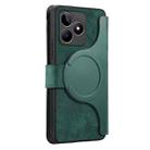 For Realme C53 CaseNeo MagSafe RFID Anti-theft Zipper Wallet Retro Leather Phone Case(Green) - 3
