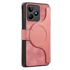 For Realme C53 CaseNeo MagSafe RFID Anti-theft Zipper Wallet Retro Leather Phone Case(Pink) - 3