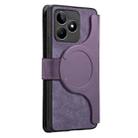 For Realme C53 CaseNeo MagSafe RFID Anti-theft Zipper Wallet Retro Leather Phone Case(Purple) - 3