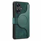 For Realme C55 CaseNeo MagSafe RFID Anti-theft Zipper Wallet Retro Leather Phone Case(Green) - 3