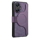 For Realme C55 CaseNeo MagSafe RFID Anti-theft Zipper Wallet Retro Leather Phone Case(Purple) - 3