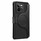 For Realme GT 7 Pro CaseNeo MagSafe RFID Anti-theft Zipper Wallet Retro Leather Phone Case(Black) - 3