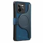 For Realme GT 7 Pro CaseNeo MagSafe RFID Anti-theft Zipper Wallet Retro Leather Phone Case(Blue) - 3