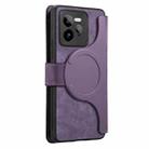 For Realme GT 7 Pro CaseNeo MagSafe RFID Anti-theft Zipper Wallet Retro Leather Phone Case(Purple) - 3