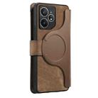 For Realme Neo7 CaseNeo MagSafe RFID Anti-theft Zipper Wallet Retro Leather Phone Case(Brown) - 3