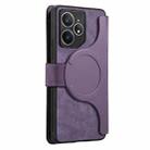 For Realme Neo7 CaseNeo MagSafe RFID Anti-theft Zipper Wallet Retro Leather Phone Case(Purple) - 3