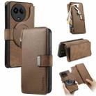 For Reamle 11 5G / 11X CaseNeo MagSafe RFID Anti-theft Zipper Wallet Retro Leather Phone Case(Brown) - 1