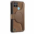 For Realme C21Y CaseNeo MagSafe RFID Anti-theft Zipper Wallet Retro Leather Phone Case(Brown) - 3