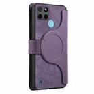 For Realme C21Y CaseNeo MagSafe RFID Anti-theft Zipper Wallet Retro Leather Phone Case(Purple) - 3
