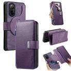 For Realme C67 4G CaseNeo MagSafe RFID Anti-theft Zipper Wallet Retro Leather Phone Case(Purple) - 1