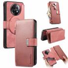 For Realme 13+ 5G CaseNeo MagSafe RFID Anti-theft Zipper Wallet Retro Leather Phone Case(Pink) - 1
