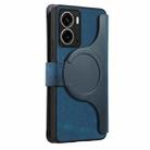 For Realme 14 CaseNeo MagSafe RFID Anti-theft Zipper Wallet Retro Leather Phone Case(Blue) - 4