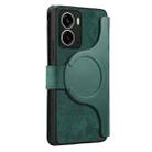 For Realme 14 CaseNeo MagSafe RFID Anti-theft Zipper Wallet Retro Leather Phone Case(Green) - 4