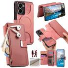 For Realme 14 CaseNeo MagSafe RFID Anti-theft Zipper Wallet Retro Leather Phone Case(Pink) - 1