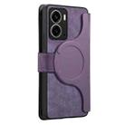 For Realme 14 CaseNeo MagSafe RFID Anti-theft Zipper Wallet Retro Leather Phone Case(Purple) - 4
