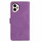 For Honor 400 Global 156.5mm Moonlit Butterfly Dance Pattern Embossed Leather Phone Case(Purple) - 3