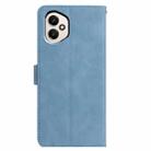 For Honor 400 Global 156.5mm Moonlit Butterfly Dance Pattern Embossed Leather Phone Case(Blue) - 3