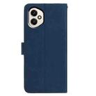 For Honor 400 Global 156.5mm Moonlit Butterfly Dance Pattern Embossed Leather Phone Case(Navy Blue) - 3