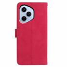 For Honor 400 Pro Global 160.8mm Moonlit Butterfly Dance Pattern Embossed Leather Phone Case(Rose Red) - 3