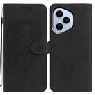 For Honor 400 Pro Global 160.8mm Moonlit Butterfly Dance Pattern Embossed Leather Phone Case(Black) - 1