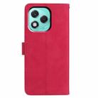For Honor 400 Lite Global Moonlit Butterfly Dance Pattern Embossed Leather Phone Case(Rose Red) - 3