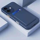 For iPhone 17 Skin Feel Card Contrast Color Button TPU Phone Case(Dark Blue) - 2